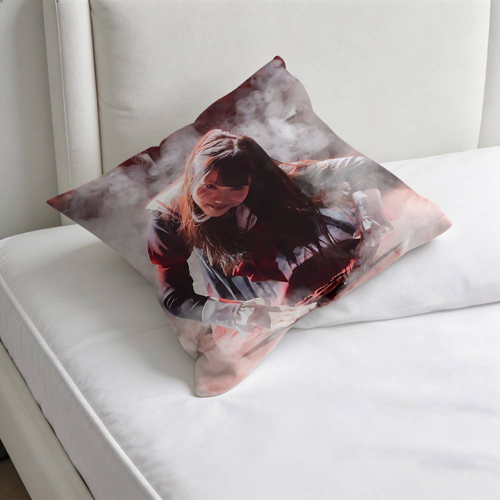 Cute PPhantom SSiita Decorative Square Pillow Cover Soft Comfortable Pillow Case Sofa Bed Home Decoration