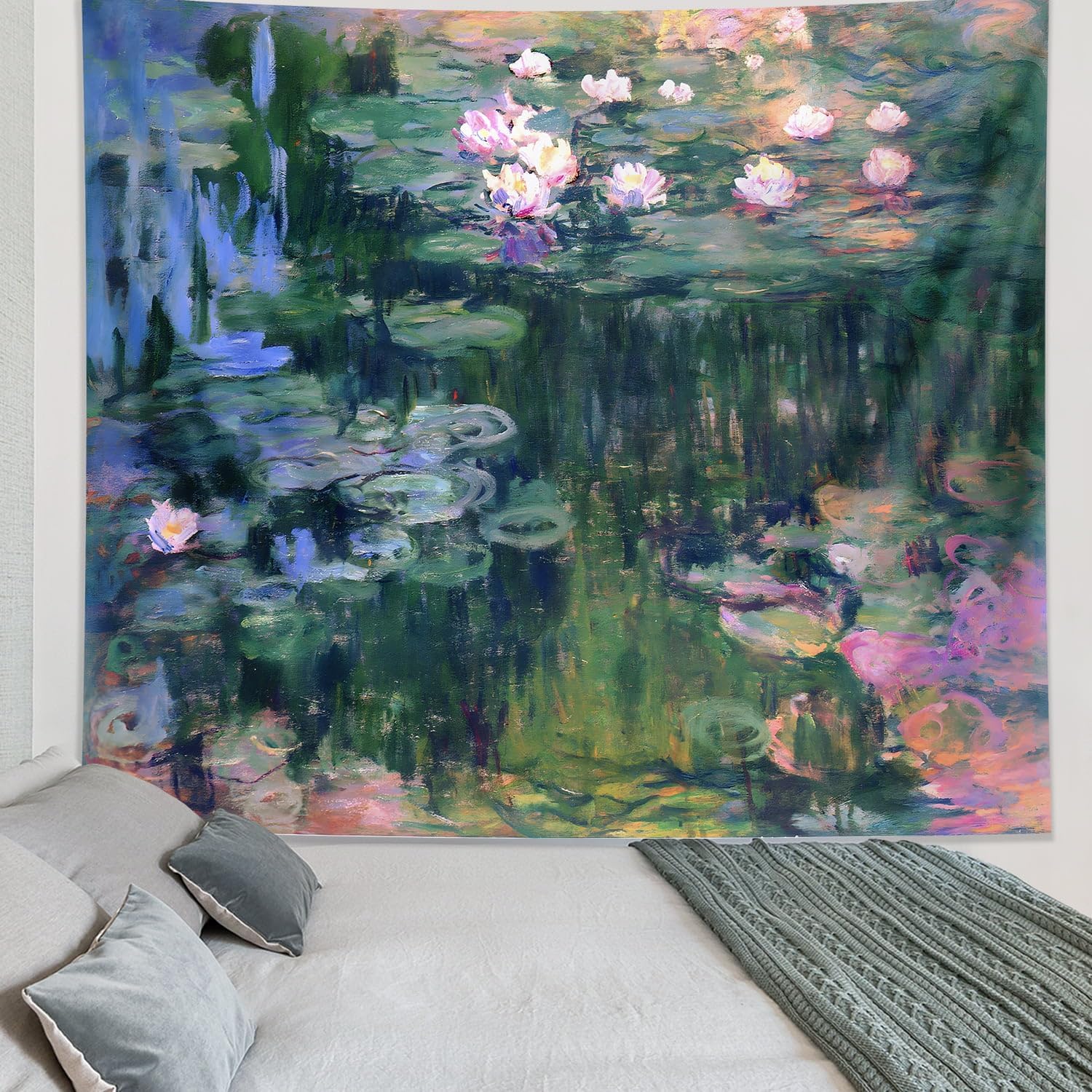 

Monet s Waterlily Tapestry, Green Wall 75x100