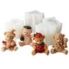 3D Bear Candle Mold Aromatherapy Candle Molds Epoxy Resin Wax Mould Handcrafted Gypsum Ornaments for Craft Enthusiasts