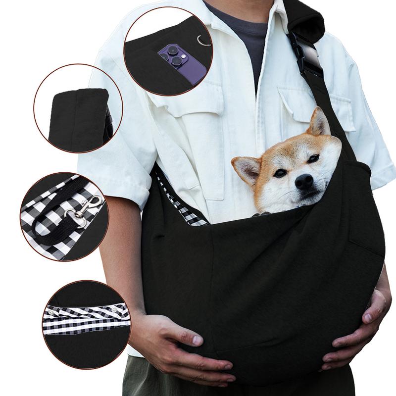 Dog Carrier Sling Front-Facing Hands-Free Pouch With Adjustable Strap For Carry Small Dogs And Cats Travel Safety Harness