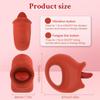 Red Cuff Vibrating Tongue Licking Masturbator - Rechargeable Female Sex Toy
