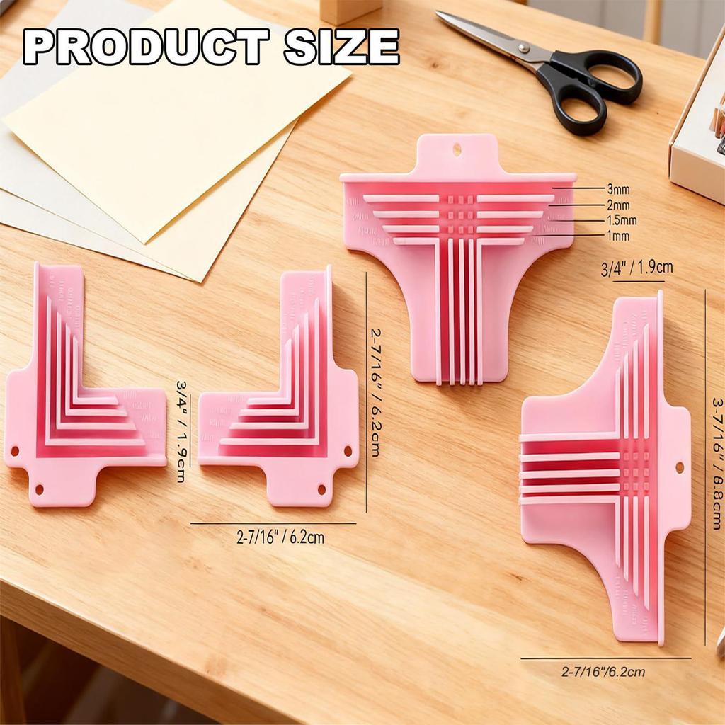 Box Corner Guides  Corner Holding Tool 6Pcs Guides Right Angle Clamp Tool for Positioning Craft Bookbinding Papers Card Gluing M