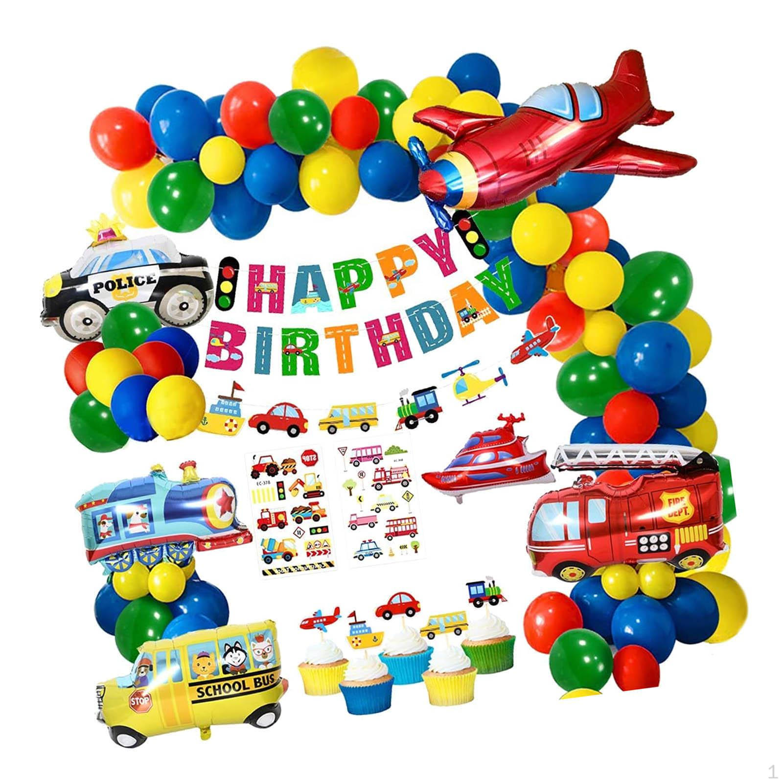 

Transportation Birthday Party Decorations Balloon Banner Garland