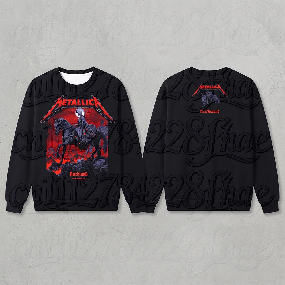 Rock Heavy Metal 3D Print Sweatshirt Long Sleeve Ugly Christmas Sweater Parent-Child Pullover Xmas Party Harajuku Crewneck Tops