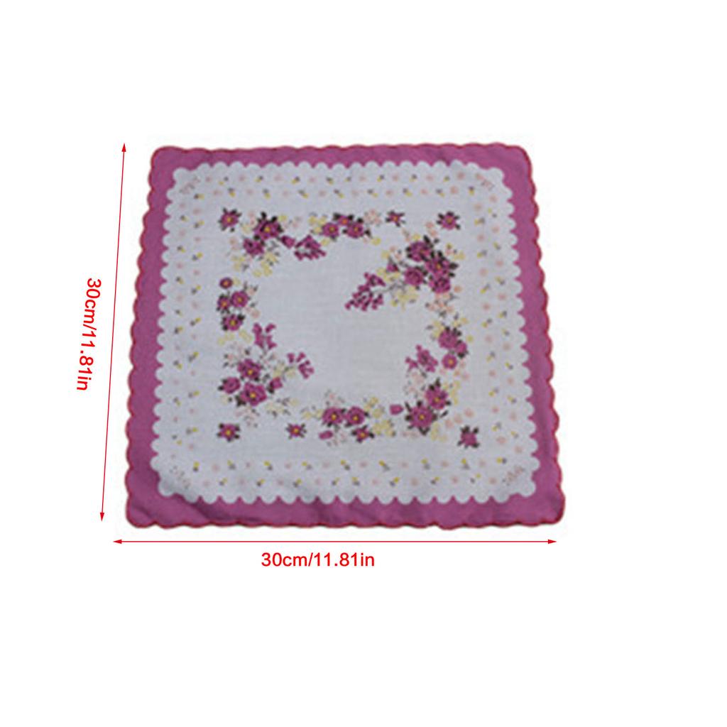 3 fazzoletti vintage in cotone con stampa floreale assortiti Fazzoletti da taschino da donna per la sposa e le damigelle d'onore