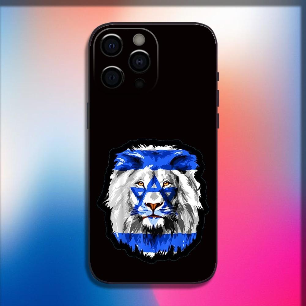 I-Israel Flag Emblem Phone Case For iPhone 16,15,14,13,12,11,Pro,X,XS,Max,XR,Plus,Mini Soft Black Cover