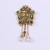 Vintage Palace Style Brooch For Women With Alloy Geometric Decorative Pin Accessory