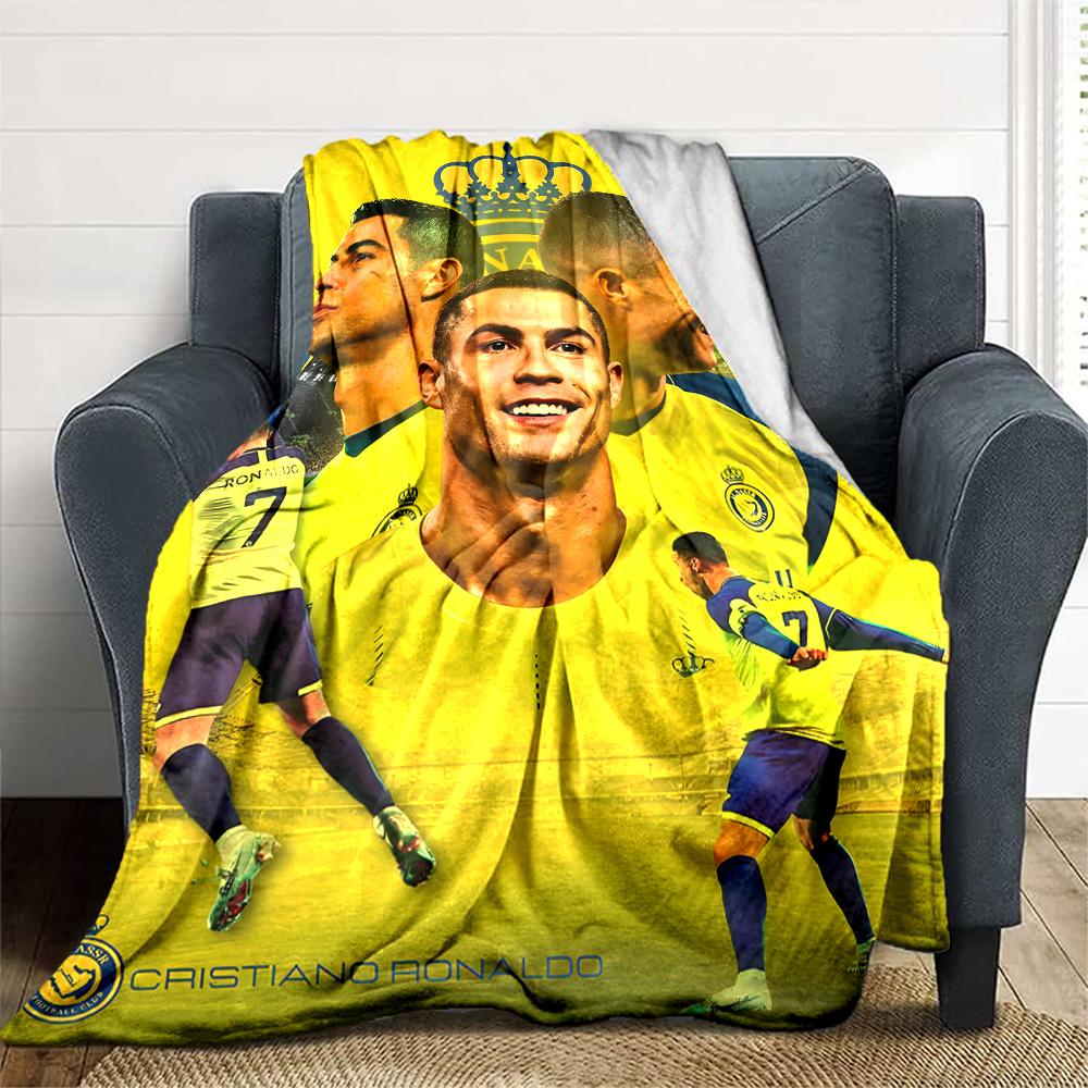 1pc Number 7 Soccer Blanket, Gift, for Men and Women, Soft Blanket, Good for Sofa Bed Couch Travel, Lightweight Flannel Blanket