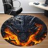 1PC Dragon Head Chair Carpet for Office Non-Slip, Lightweight, Machine Washable Rug for Office, Sleeping, Room - Holiday Decoryy251009126