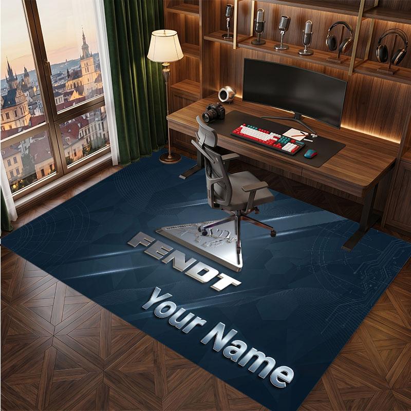 Tappeto in Cristallo Vellutato Personalizzato Fendt, Tappeto Morbido Antiscivolo con Testo Nome Personalizzato per Soggiorno Camera da Letto