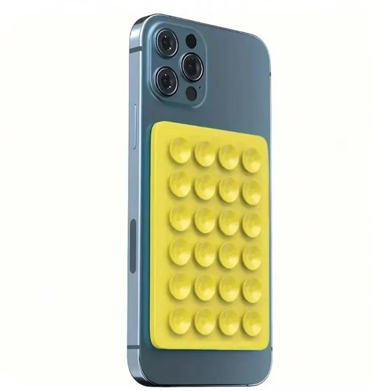 For Selfies and Videos Silicone Suction Phone Case Mount Non Slip Suction Cup Phone Stand Mixed Color Silicone Phone Holder