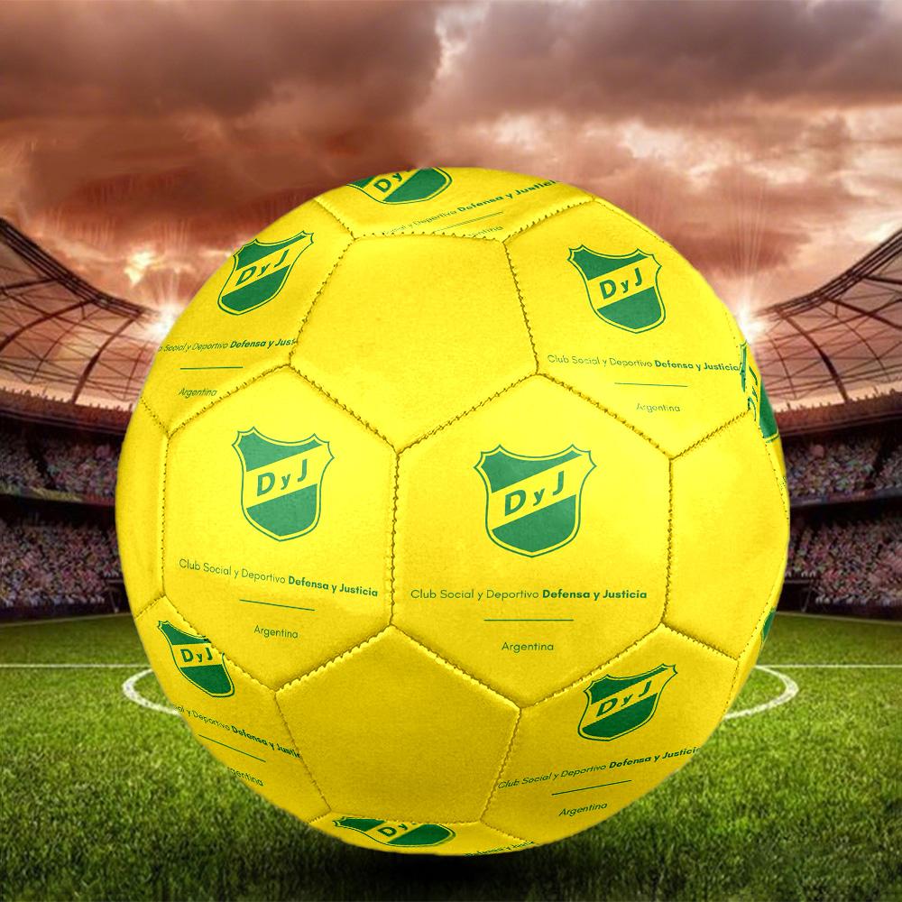 Defensa y Justicia Indoor Soccer Ball Colorful All Ages Size 5 Machine Stitched PVC Competition Ready Durable High-Bounce