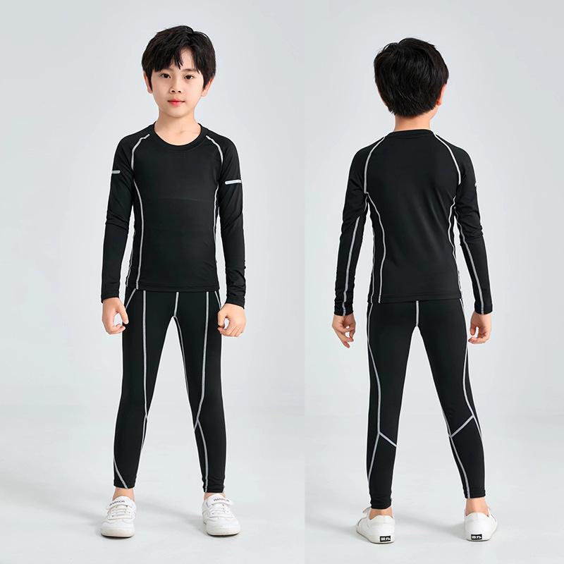 Summer Kids' Quick-Dry Sports Suit - Lightweight, Breathable Top & Pants for Basketball, Football & Running.
