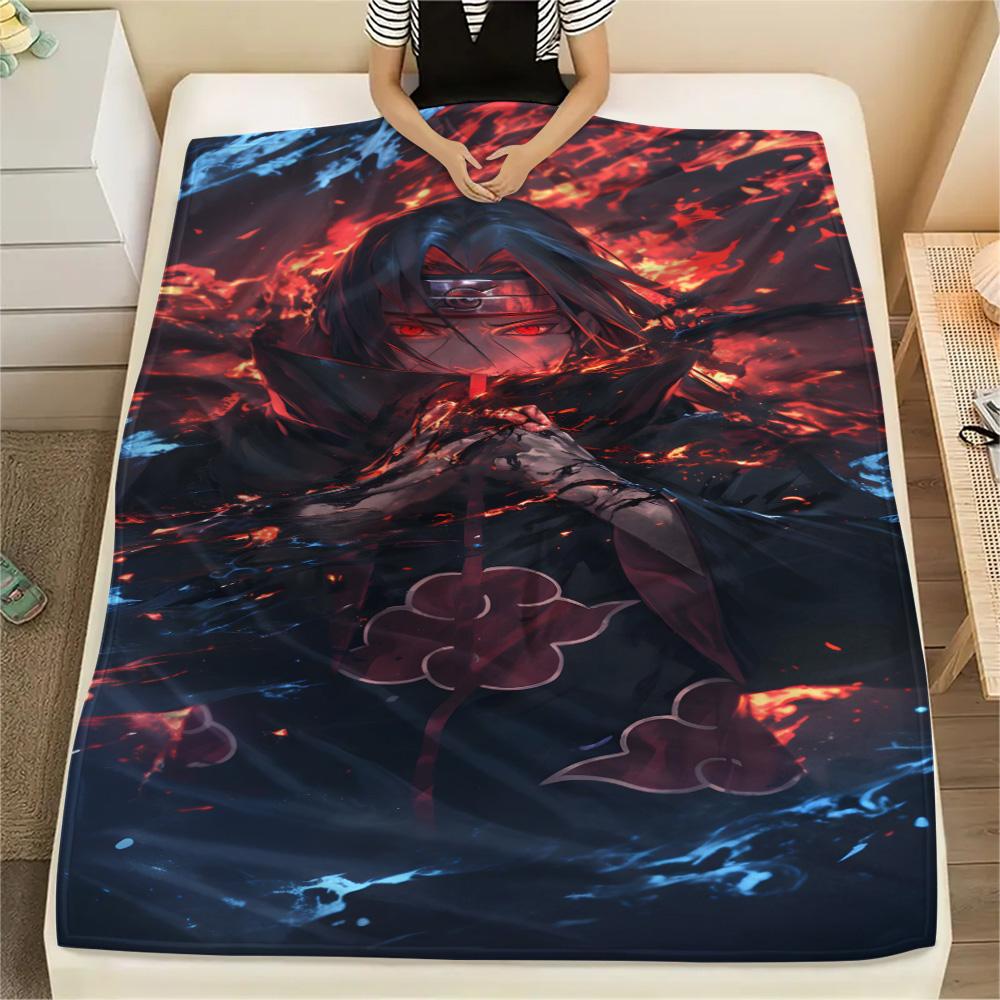 Itachi Uchiha All Match Print Flannel Blanket, Warm Comfort Item for Home Bedroom, Chair, Bed, Sofa and Travel.-TING