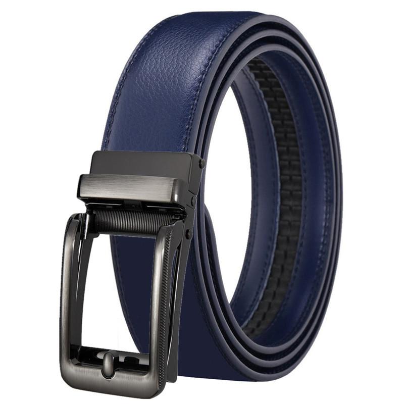 Hi Men's Leather Belt Luxury Designer Belts Men High Quality Male Metal Buckle Belt