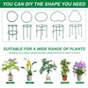 6Pcs Plant Support Stakes Half Round Plant Support Protective Garden Flower Support Indoor Plant Stake Garden Supplies