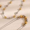 Contemporary Contrasting Bead Necklace Versatile Length Jewelry Gift
