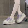 White Sneakers Women All MatchSpring Autumn New 6cm Thick Sole Fashion Sport Casual Shoes Slimming Leg Lengthening Footwear