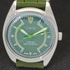 VINTAGE ORIS WINDING SWISS MENS REFURBISHED WRIST GREEN WATCH 558a-a296522-1