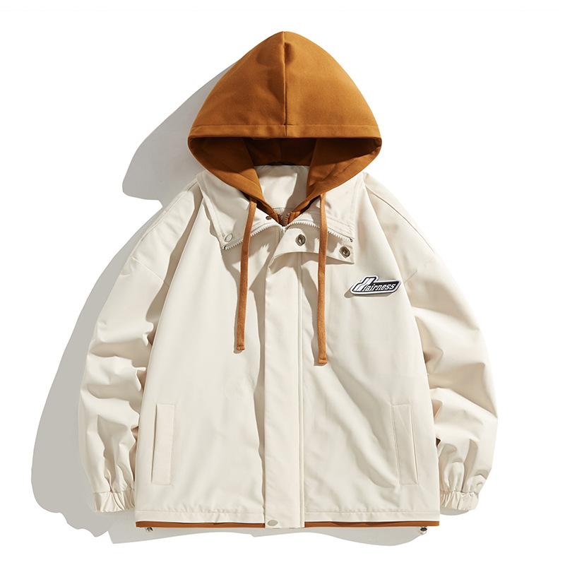 Весна и осень с капюшоном имитация двухкомпонентной мужской куртки мужская американская — фото 3