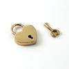 1piece Padlock Heart Shape Vintage Metal Mini Lock Bag Suitcase Luggage Box Key Lock With Key