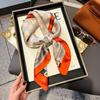 Silk scarf women's neck new scarf with coat 70 small square scarf scarf mother high-end scarf