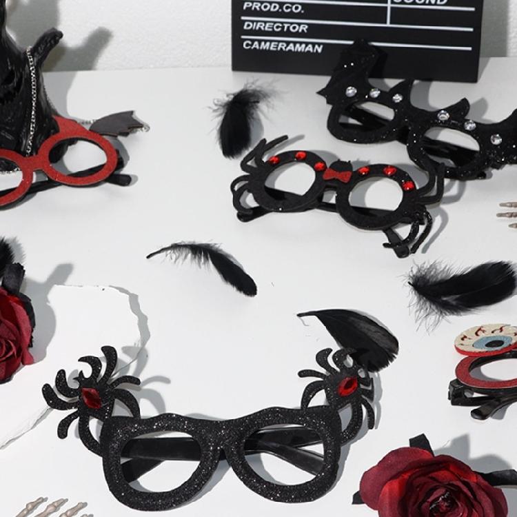 8Pcs Funny Plastic Glasses Frame Halloween Costume Accessories for Adult Children Holiday Parties Festival Celebration