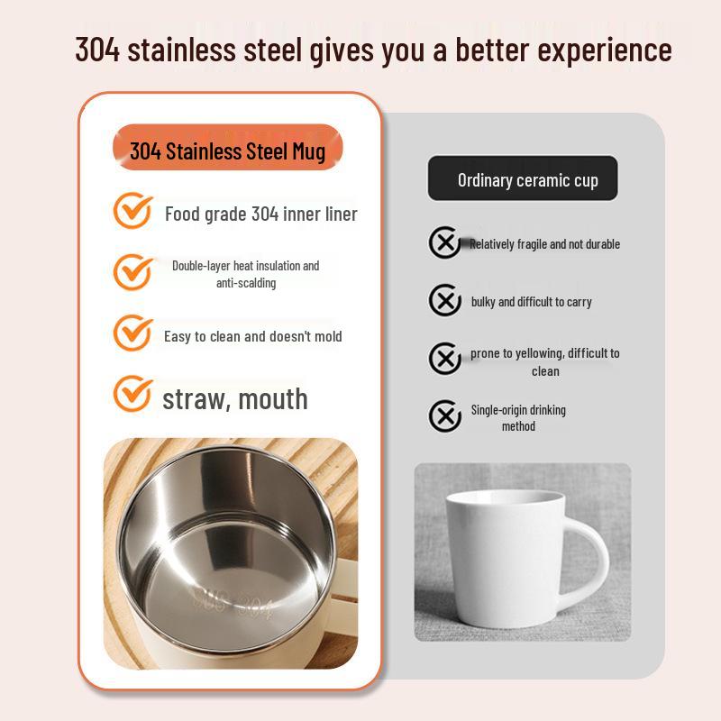 Beerus Team Stainless Steel Mug: Cute Cartoon Style, Leak-Proof, Dustproof, with Lid for Coffee, Tea, or Water.