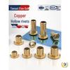 Pure Brass Hollow Rivets & Copper Eyelets Fasteners M1.3–M5