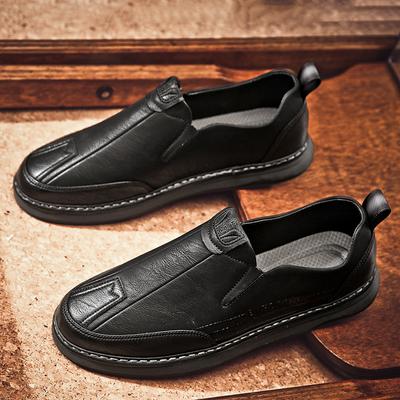 Fashion Loafers Men's Casual Shoes Park Walking Shoes Men's Genuine Leather Shoes Low Top Shoes Handmade Soles Free Delivery