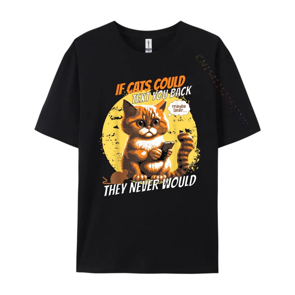 Katzen Telefon Katzen Lol Person Humor Wenn Katzen Texten könnten Handy Grafik T-Shirt Herrenbekleidung 2024 Cinco de Mayo