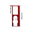 2Pcs Red Carbon Fiber Interior Gear Shift Cover Trim For Ford Mustang 2005-2009
