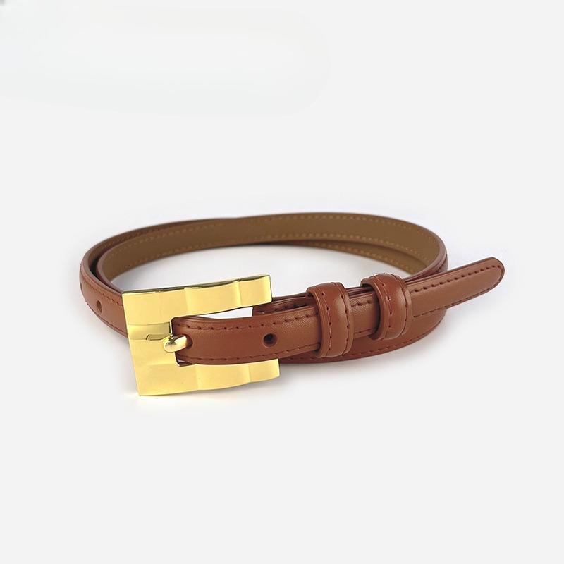 Slim Leather Belt with Casual Pants Short Skirt Jeans Women's Belt Leather Leather Goods
