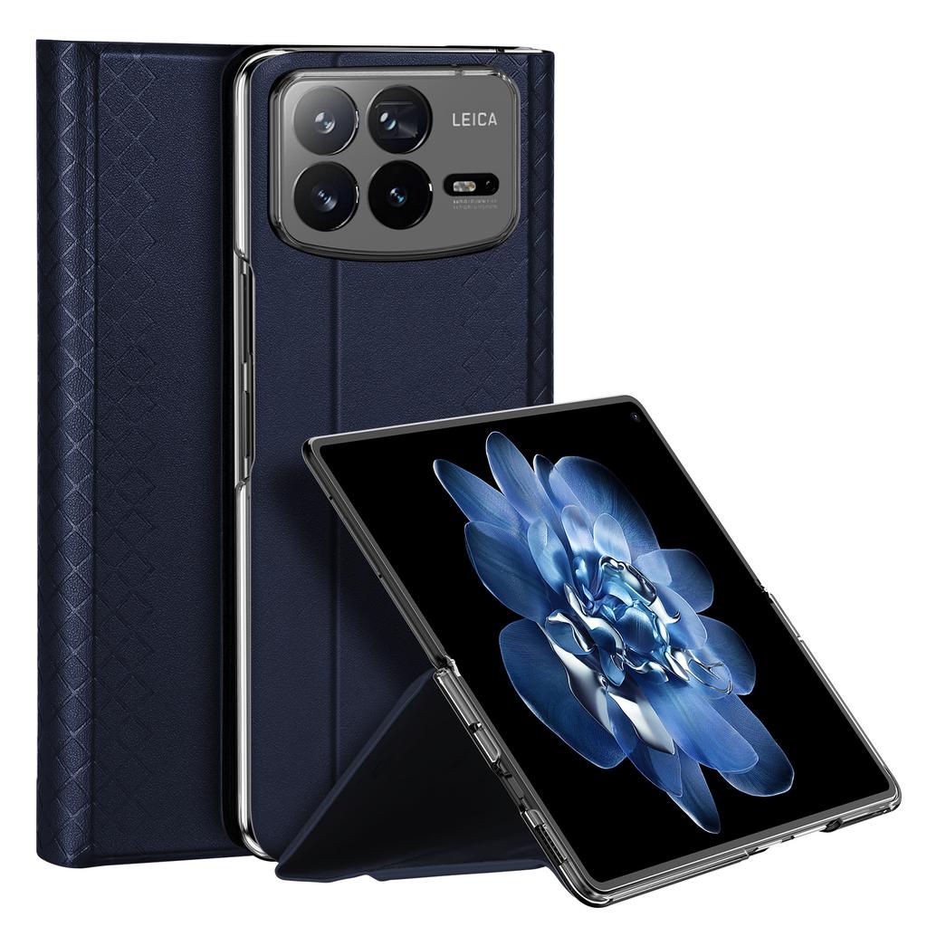 Pro Xiaomi Mix Fold 4 5G Magnetické pouzdro DUX DUCIS Bril Series Kůže+PC Kryt na telefon se stojánkem