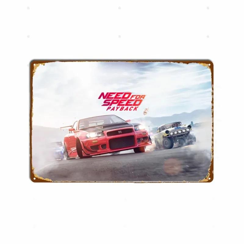 Racing Car 1985 Race Rally Metal Tin Sign Plaque Poster for Bar Club Wall Retro Home Vintage Wall Plate 12x8 Inch