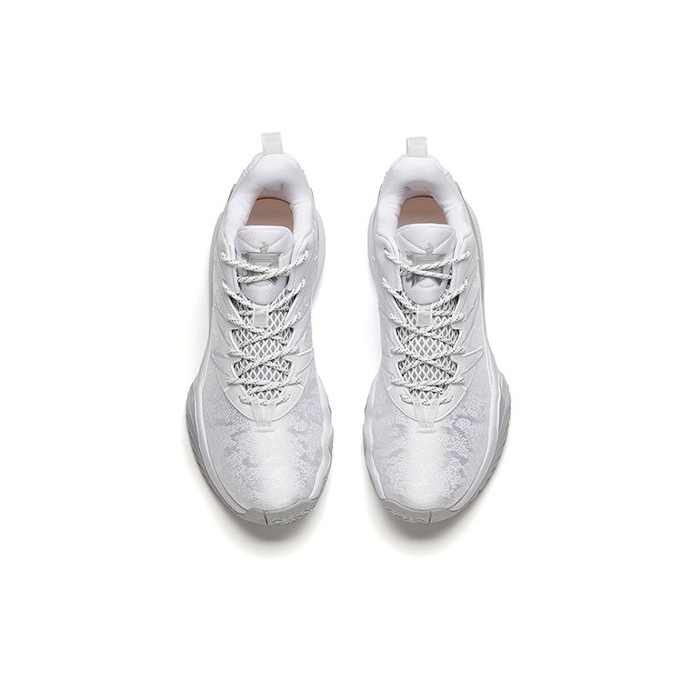Anta Quick Decision Shock Absorption Slip Resistant Durable Low Top Basketball Shoes Men sneaker Silver 112141605-10