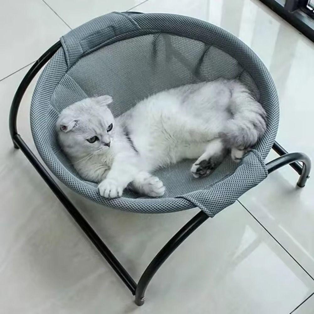 With Stand Cat Standing Bed Breathable Pet Sleeping Nest Cozy Elevated Cat Hammock  Indoor