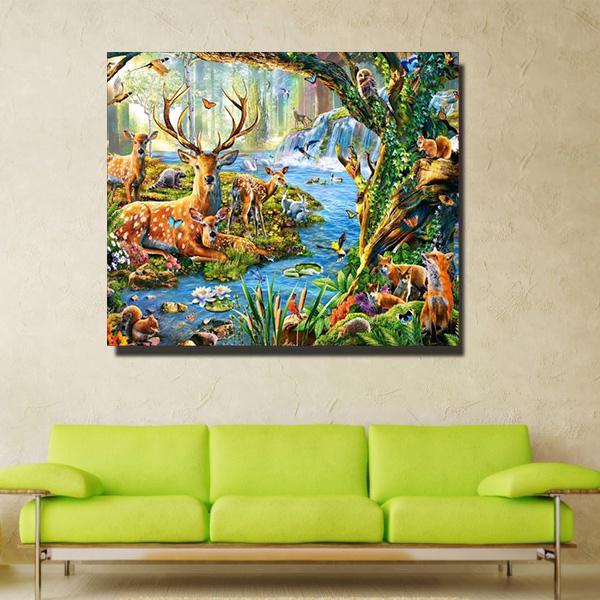 huacan Diamond Embroidery 5D DIY Diamond Painting Cartoon Bear Picture of Rhinestones Diamond Christmas Gift Decor for Home