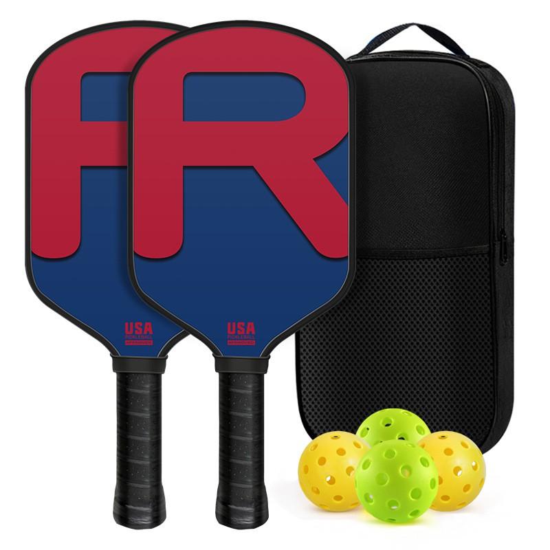 Carbon Fiber Pickleball Paddle T700 Textured 16mm Long Handle Set