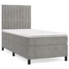3143115 vidaXL Lit à sommier tapissier et matelas Gris clair 90x190 cm Velours