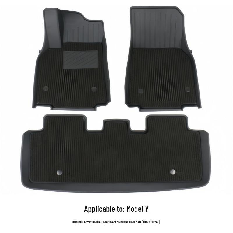 Tesla Model Y TPE Floor and Trunk Mats: Front, Rear, and Accessories for Car Interiors.