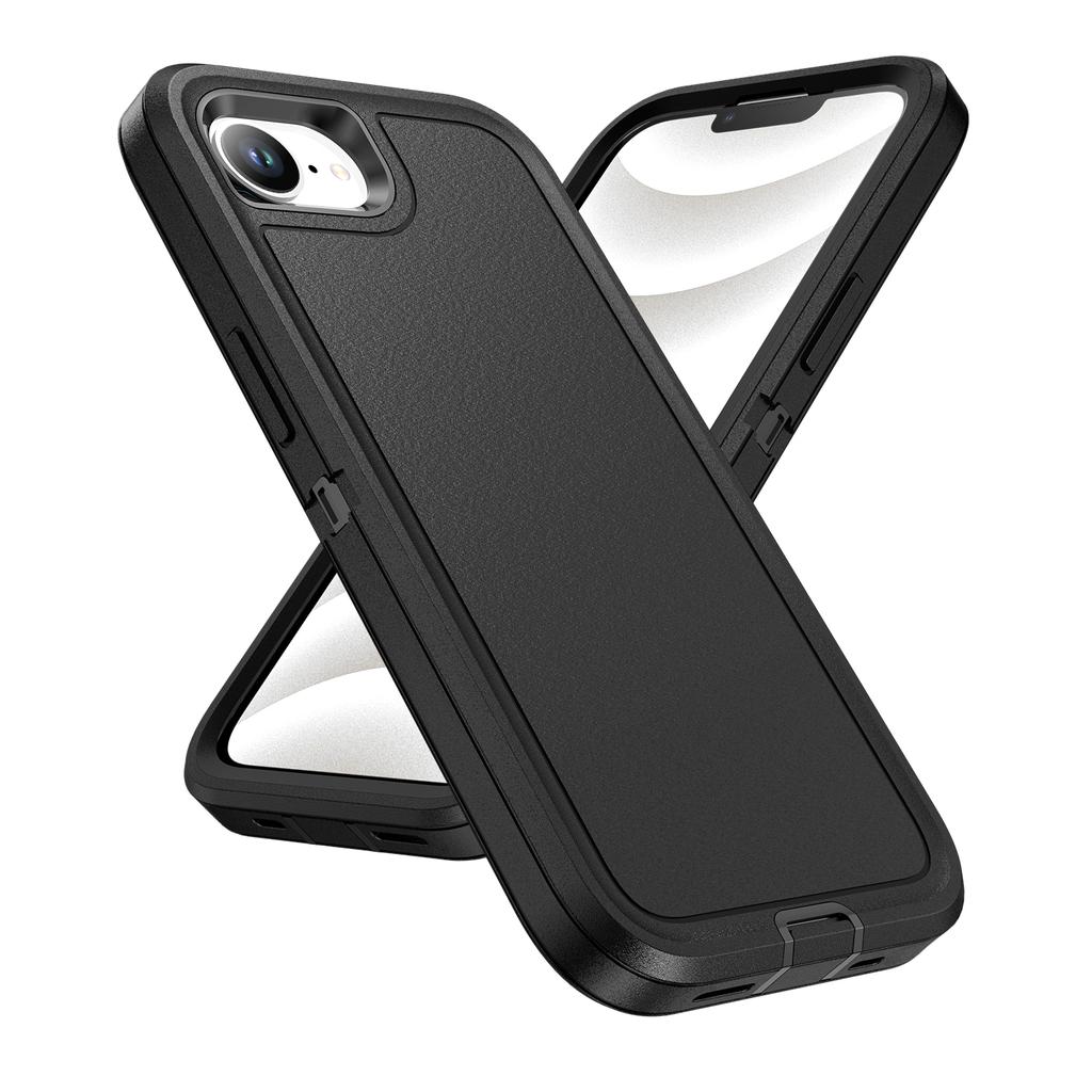 For iPhone 16e Case PC+Silicone+EVA 3 in 1 Shockproof Phone Cover