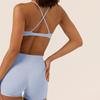 Ny brystutstilling samler sexy ryggundertøy yogadrakt treningsshorts Pilates todelt sett