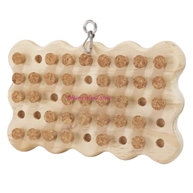 Block Bird Toy Bird Pecking Cork Toy Parakeets Cages Perches Pet Supplies HX6C