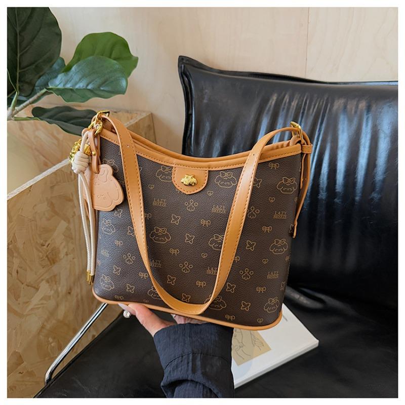 

Премиальная сумка женская милая с принтом ручная сумка новая мода сумка на плечо косая через плечо сумка-ведро