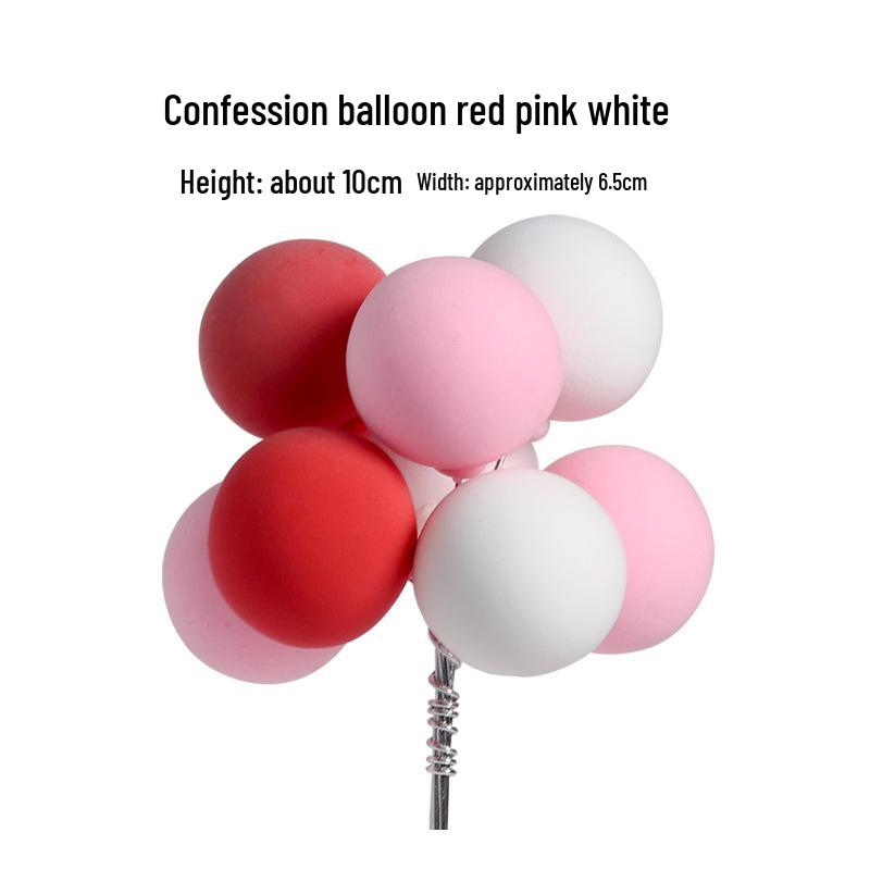 Colorful Retro Balloon Cake Toppers – Round Ball Dessert Decorations