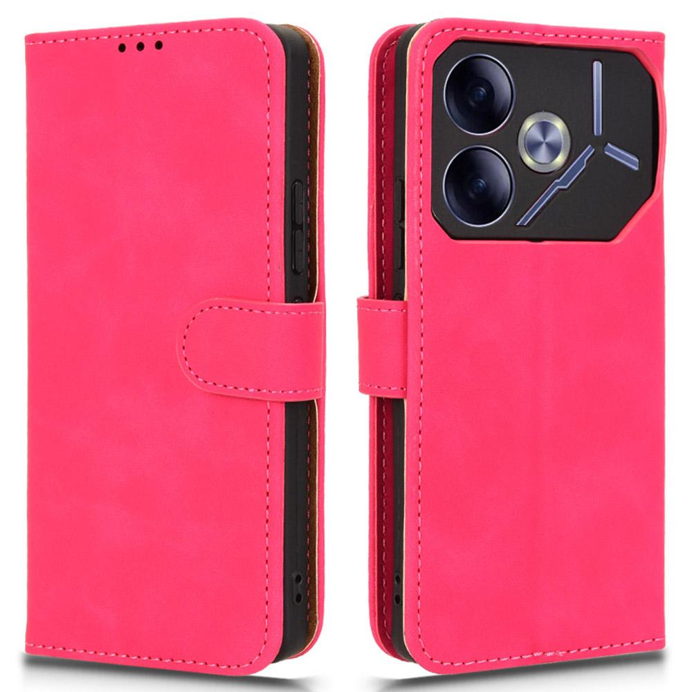 For TECNO Pova 6 4G Case PU Leather Folio Flip Phone Wallet Cover