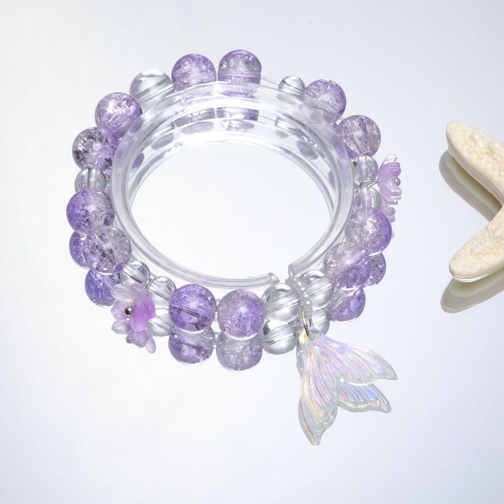 Mori Style Mermaid Crystal Bracelet - Sweet, Versatile Design for Women, Students, and Best Friends.