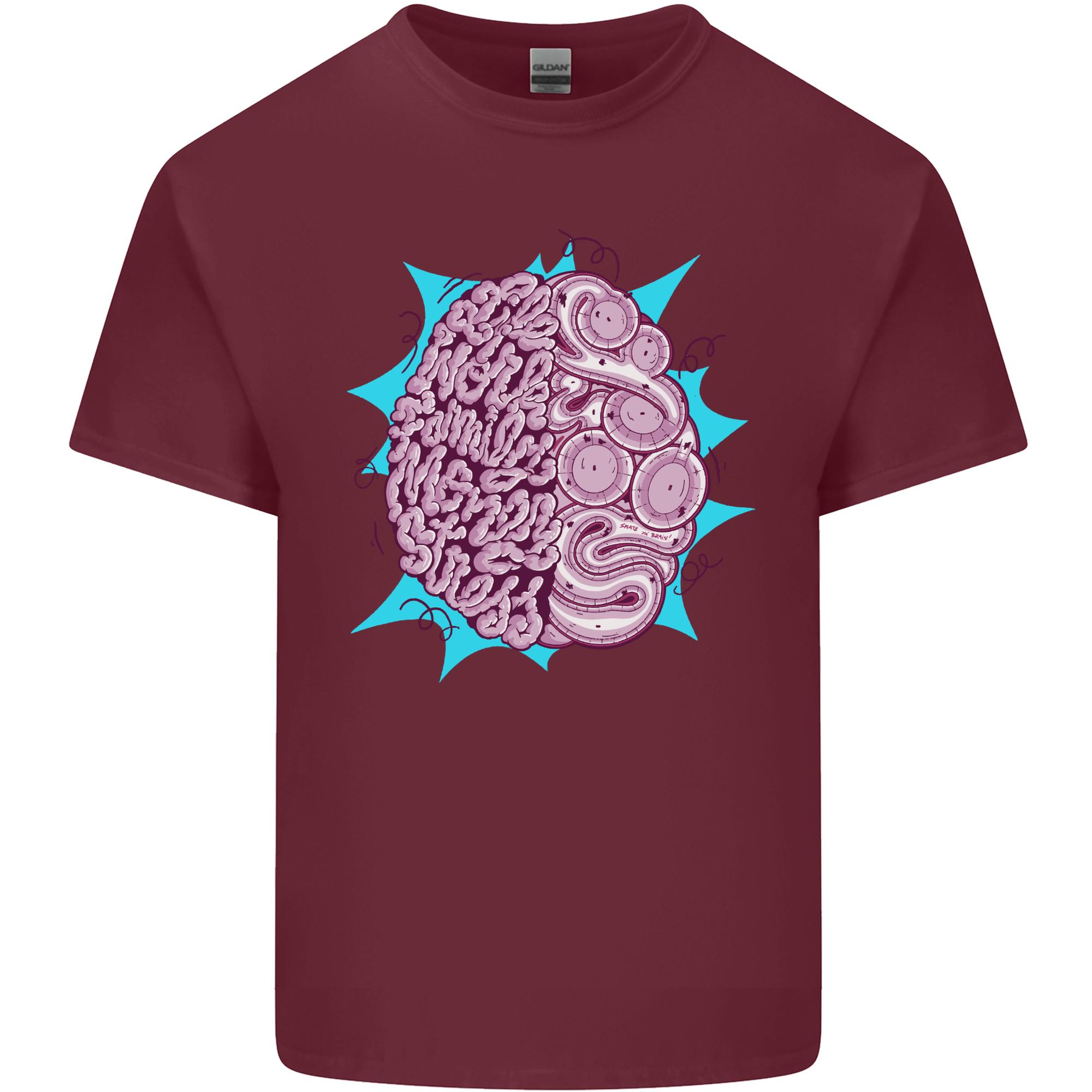 Skatepark Brain Skateboarding Skateboard Unisexs Light Cotton TShirt S