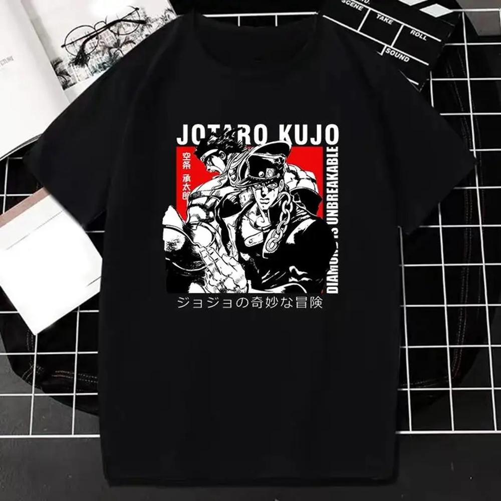 Japanese Anime JOJO Bizarre Adventure Graphic Print T Shirt Men Women Streetwear Short Sleeve Plus Size T Shirt Unisex 70271